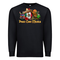 Black peace love mexico Premium Sweatshirt - CTS Tumbler Store