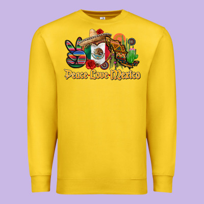 Peace Love Mexico Premium Sweatshirt Designed By Cts Tumbler Store