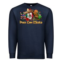 Navy peace love mexico Premium Sweatshirt - CTS Tumbler Store