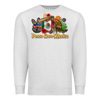Oatmeal Heather peace love mexico Premium Sweatshirt - CTS Tumbler Store