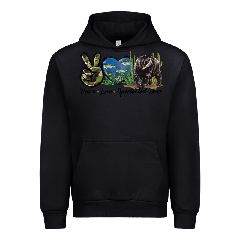 Peace Love Spectacled Bear Urban Hoodie by LillyAllenDesigns | Teevron