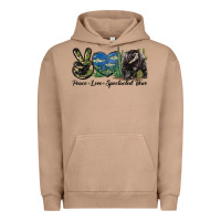 Pigment Burro Peace Love Spectacled Bear Urban Hoodie - LillyAllenDesigns