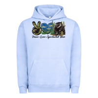 Pigment Grape Ice Peace Love Spectacled Bear Urban Hoodie - LillyAllenDesigns