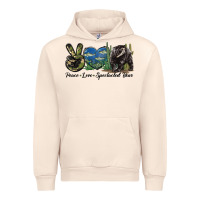 Sandshell Peace Love Spectacled Bear Urban Hoodie - LillyAllenDesigns