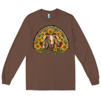 Chestnut Western Leopard Sunflower Goat Rainbow Long Sleeve Tee - BarkalooDesign