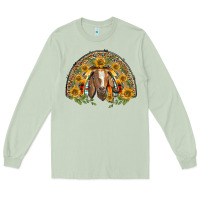 Matcha Western Leopard Sunflower Goat Rainbow Long Sleeve Tee - BarkalooDesign