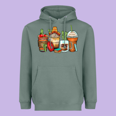 Spanish Teacher Coffee Cups Heavyweight Hoodie Designed By Zillion Design Studio