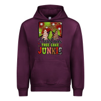 Mauve Wine Christmas tree cake junkie Urban Hoodie - Jasminsmagicworld