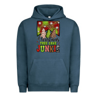 Pigment Midnight Navy Christmas tree cake junkie Urban Hoodie - Jasminsmagicworld