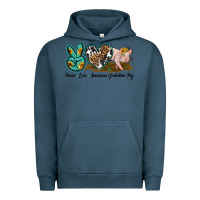 Pigment Midnight Navy peace love yorkshire pig Urban Hoodie - LillyAllenDesigns