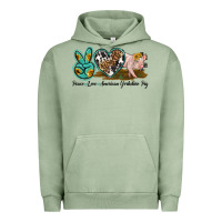 Pigment Oil Green peace love yorkshire pig Urban Hoodie - LillyAllenDesigns