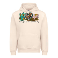 Sandshell peace love yorkshire pig Urban Hoodie - LillyAllenDesigns