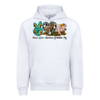 White peace love yorkshire pig Urban Hoodie - LillyAllenDesigns