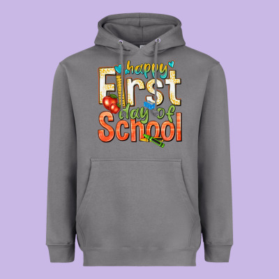 Happy First Day Of School Heavyweight Hoodie Designed By Texasbilliewilder
