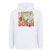 White happy first day of school Heavyweight Hoodie - texasbilliewilder