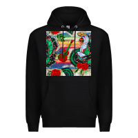 Black flamenco dancer seamless pattern Premium Hoodie - BundleAndBundleShop