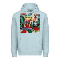 Blue Mist flamenco dancer seamless pattern Premium Hoodie - BundleAndBundleShop