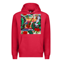 Cardinal flamenco dancer seamless pattern Premium Hoodie - BundleAndBundleShop