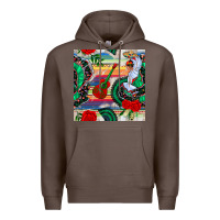 Coffee flamenco dancer seamless pattern Premium Hoodie - BundleAndBundleShop