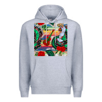 Heather Grey flamenco dancer seamless pattern Premium Hoodie - BundleAndBundleShop