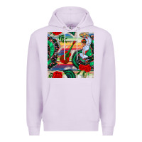Lilac flamenco dancer seamless pattern Premium Hoodie - BundleAndBundleShop