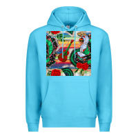 Ocean Blue flamenco dancer seamless pattern Premium Hoodie - BundleAndBundleShop