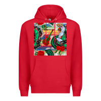 Red flamenco dancer seamless pattern Premium Hoodie - BundleAndBundleShop
