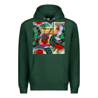 Sports Green flamenco dancer seamless pattern Premium Hoodie - BundleAndBundleShop