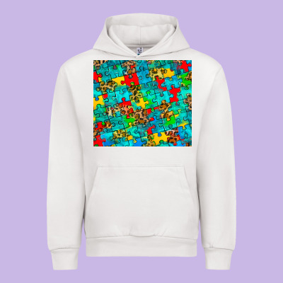 Autism Awareness Puzzle Urban Hoodie Designed By Barkaloodesign