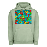Pigment Oil Green autism awareness puzzle Urban Hoodie - BarkalooDesign