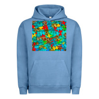 Pigment Pebble Blue autism awareness puzzle Urban Hoodie - BarkalooDesign