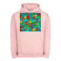 Pigment Salmon autism awareness puzzle Urban Hoodie - BarkalooDesign