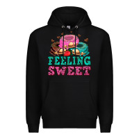 Black feeling sweet donuts Premium Hoodie - AdoDesignShop
