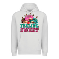 Dove Grey feeling sweet donuts Premium Hoodie - AdoDesignShop