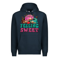 Navy feeling sweet donuts Premium Hoodie - AdoDesignShop