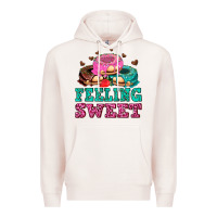 Pale Pink feeling sweet donuts Premium Hoodie - AdoDesignShop