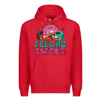 Red feeling sweet donuts Premium Hoodie - AdoDesignShop