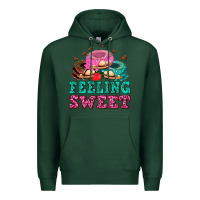 Sports Green feeling sweet donuts Premium Hoodie - AdoDesignShop