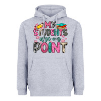 Heather Grey my students are on point Heavyweight Hoodie - Zillion Design Studio