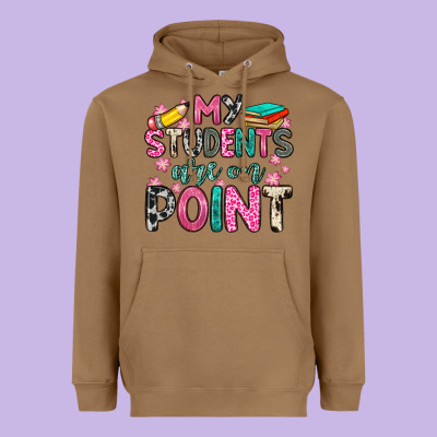 My Students Are On Point Heavyweight Hoodie Designed By Zillion Design Studio