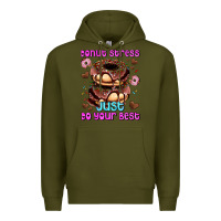 Army Green donut stress just do your best Premium Hoodie - AdoDesignShop