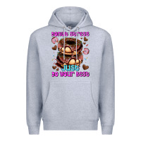 Heather Grey donut stress just do your best Premium Hoodie - AdoDesignShop