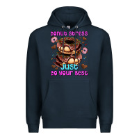 Navy donut stress just do your best Premium Hoodie - AdoDesignShop