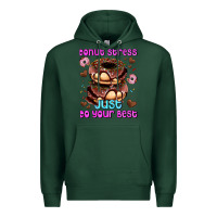 Sports Green donut stress just do your best Premium Hoodie - AdoDesignShop