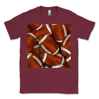Burgundy american football seamless pattern Classic Tee - BundleAndBundleShop