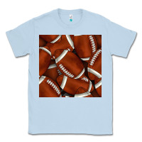 Dusty Blue american football seamless pattern Classic Tee - BundleAndBundleShop