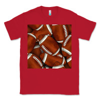 Red american football seamless pattern Classic Tee - BundleAndBundleShop