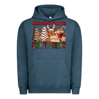Pigment Midnight Navy Christmas Calories don't count Christmas tree cake Urban Hoodie - Jasminsmagicworld