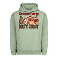 Pigment Oil Green Christmas Calories don't count Christmas tree cake Urban Hoodie - Jasminsmagicworld