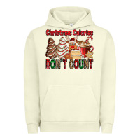 Pigment Pistachio Christmas Calories don't count Christmas tree cake Urban Hoodie - Jasminsmagicworld